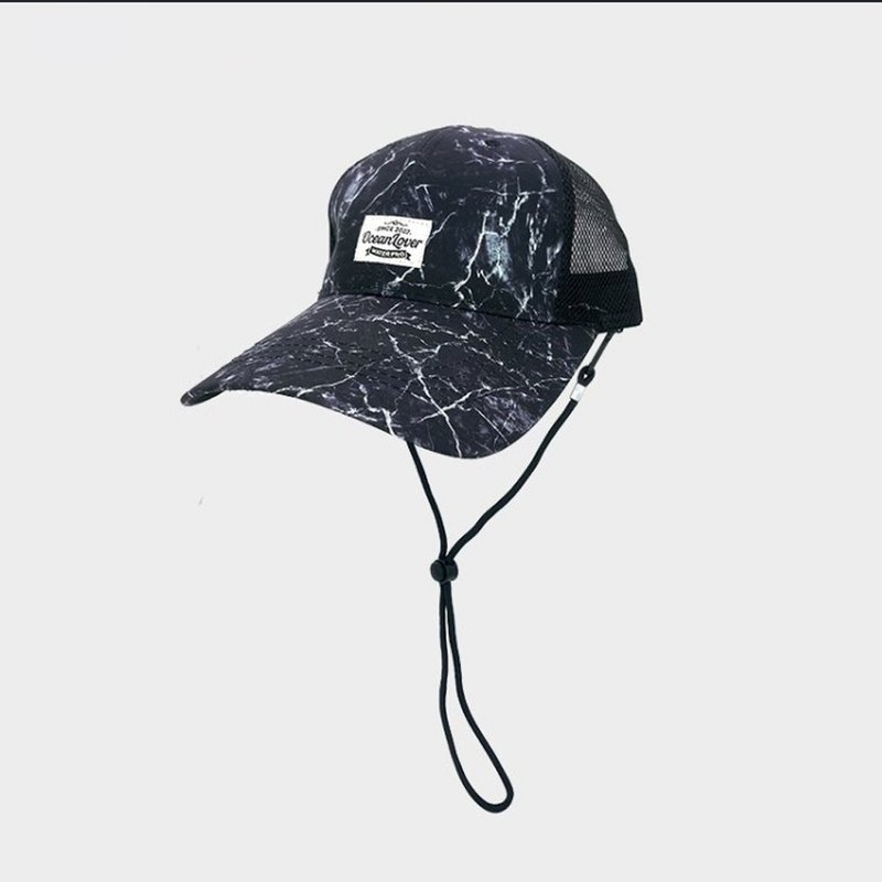 WATER PRO SURF MESH CAP (Marble Black) - Hats & Caps - Waterproof Material Black