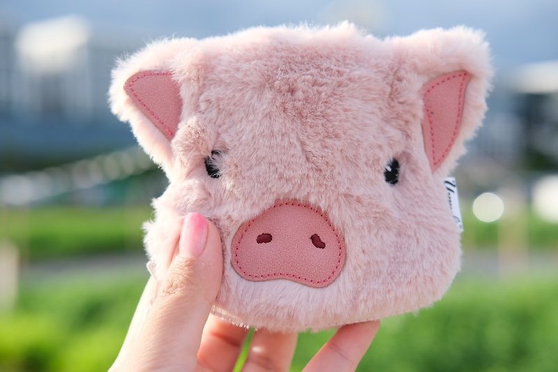 Other Materials Wallets Pink - Pig key&card pouch / small adorable animal coin purse / Wetland stuffs