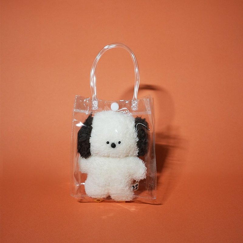 Dog handmade doll pendant-with ID card - Stuffed Dolls & Figurines - Cotton & Hemp White