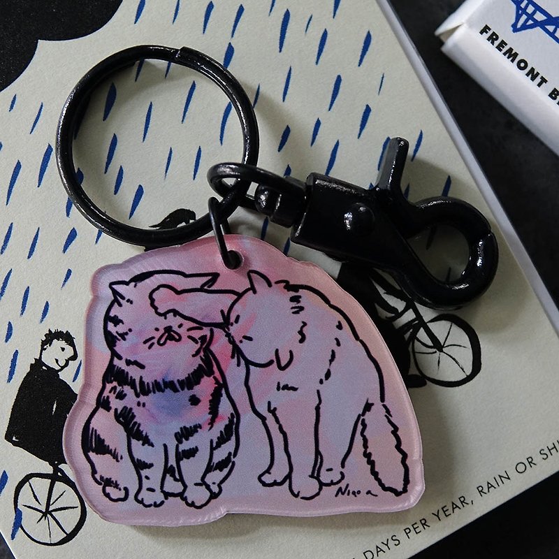 Cat OUCH! Key ring
