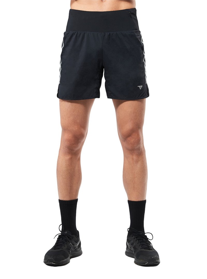 【SUPERACE】ZERO-FRICTION 2-IN-1 TRAIL SHORTS / MEN/BLACK - Men's Sportswear Bottoms - Nylon Black