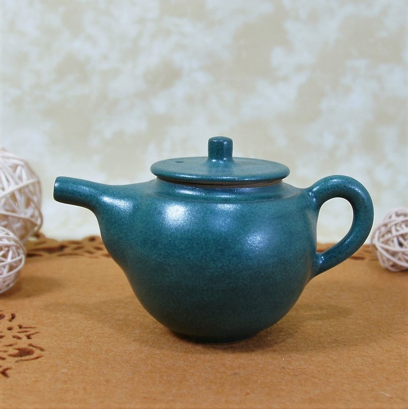 鉻綠茶壺-容量約150ml - 茶壺/茶杯/茶具 - 陶 綠色