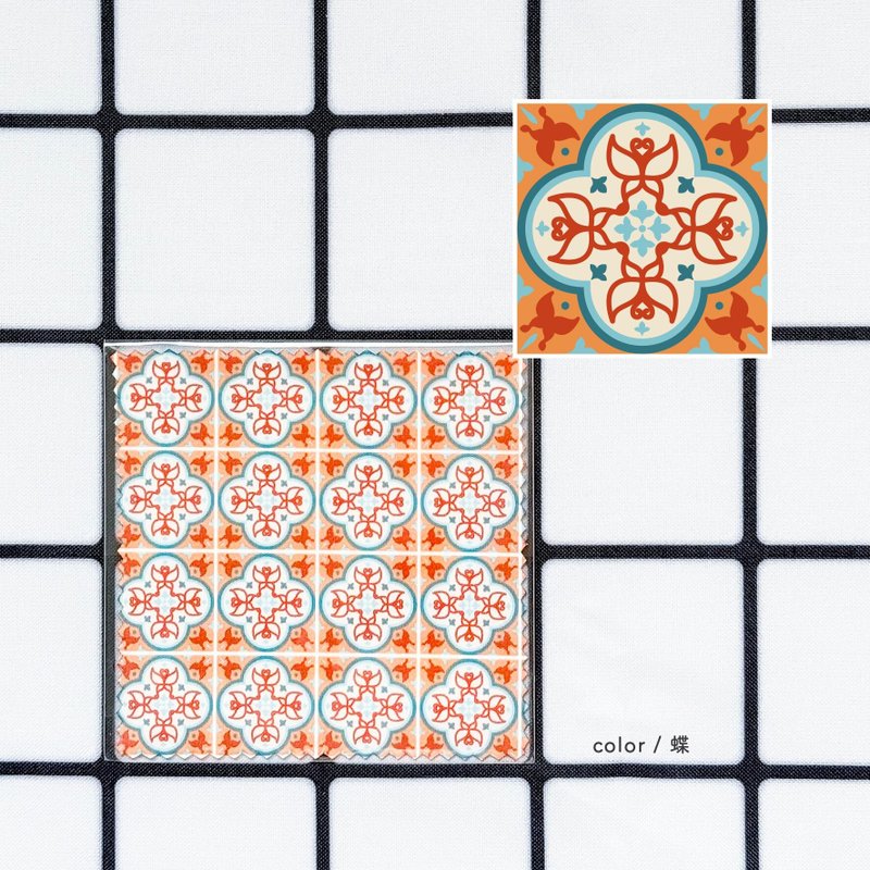 マイクロファイバークロス 蝶 - 眼鏡ケース・クロス - その他の化学繊維 オレンジ