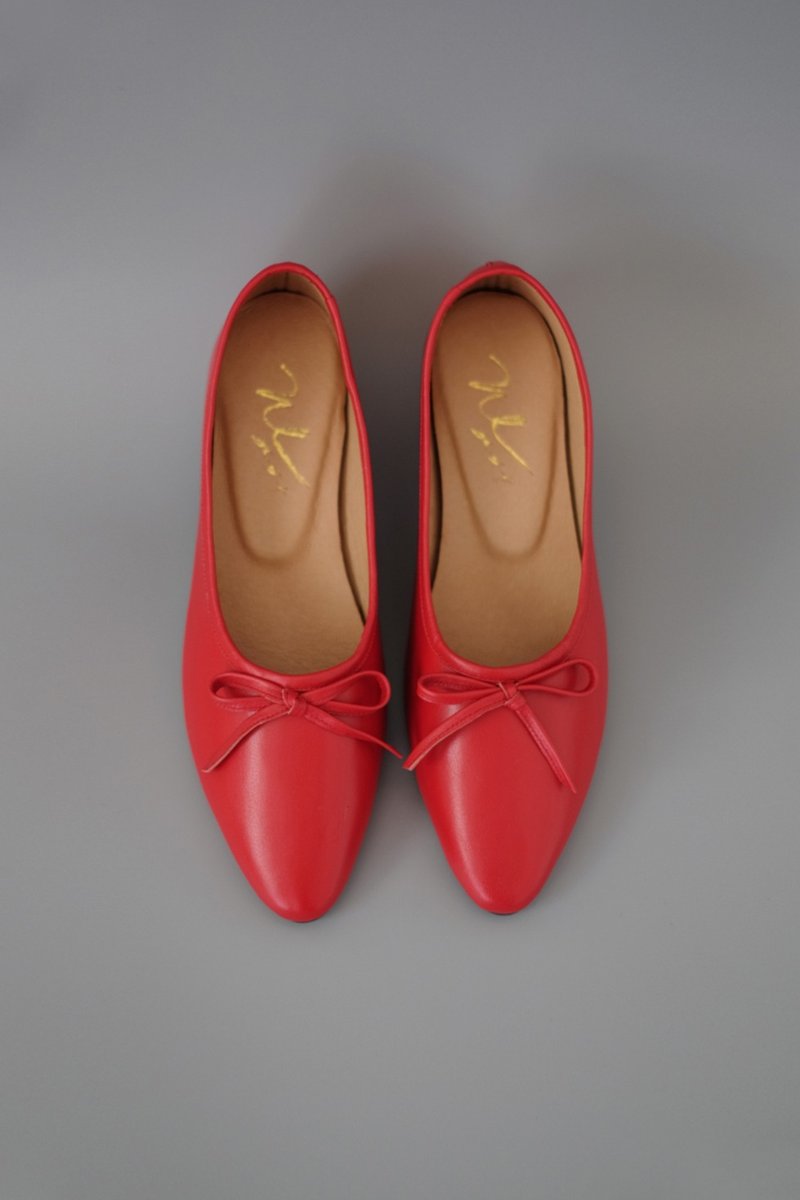 Gloves Ballet (經典紅) Heels 柔革版  | WL - 高跟鞋/跟鞋 - 真皮 紅色