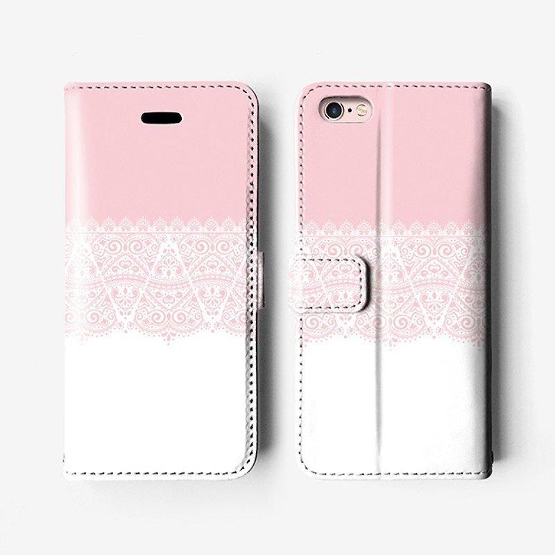 iPhone 7 Plus leather wallet case B090 - เคส/ซองมือถือ - หนังแท้ ขาว