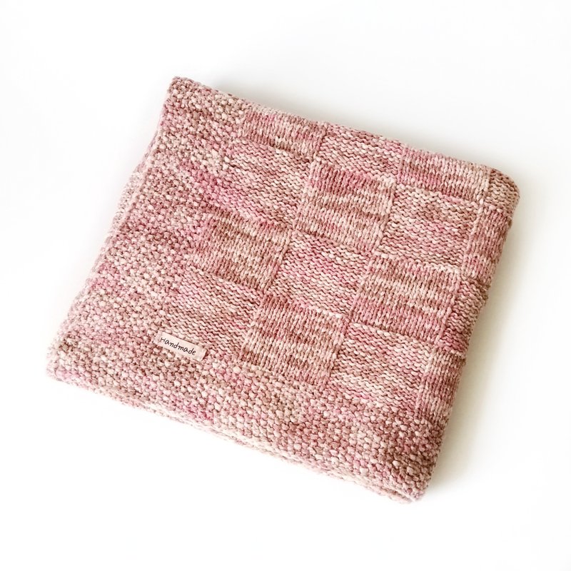 Handmade Knitted Cotton Baby Blanket for Newborns - Soft and Cozy. - ผ้าปูที่นอน - ผ้าฝ้าย/ผ้าลินิน หลากหลายสี