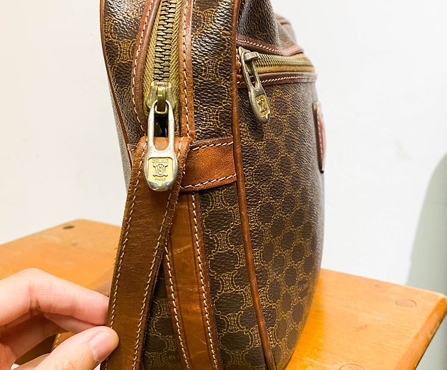 Used bag Celine Celine│Brown Brown presbyopia│Cross bag│Shoulder bag│Handbag │Boston bag - Shop pickypiggy-vintage Handbags & Totes - Pinkoi