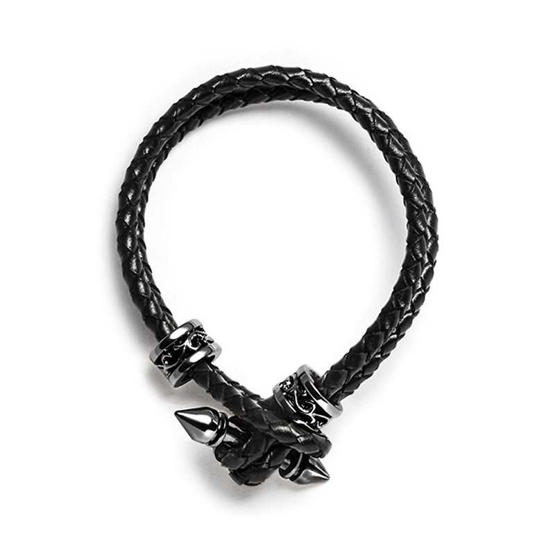 Jane Yue Pisheng bracelet Solo Basic Weave Leather Bracelet - Bracelets - Other Metals 