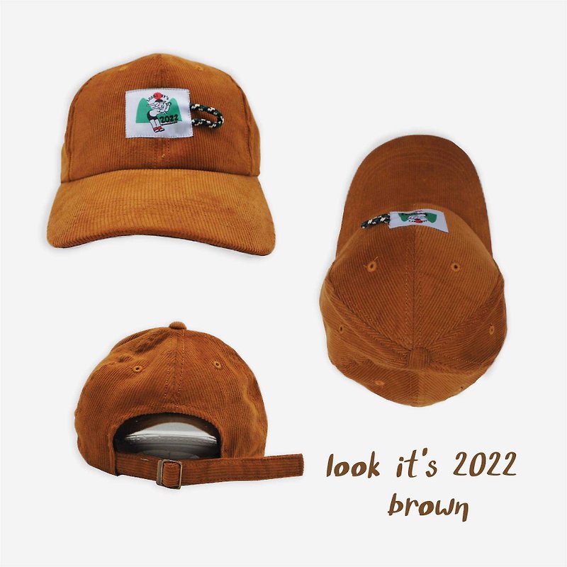 NGD Cap - Look it's 2022 / สีน้ำตาล - หมวก - วัสดุอื่นๆ สีนำ้ตาล