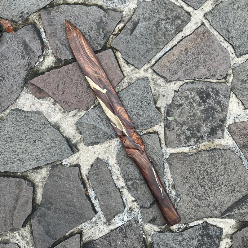 我販劍　魔劍　 嚮力願他　手工木劍　藝術木刀　妖刀 Art bokken - 擺飾/家飾品 - 木頭 橘色