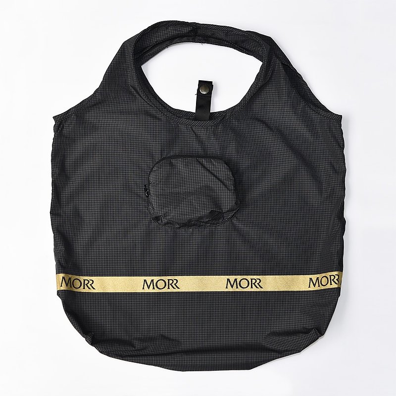 (完售)【MORR】收納購物袋-格紋黑-加價購商品 - 手袋/手提袋 - 聚酯纖維 