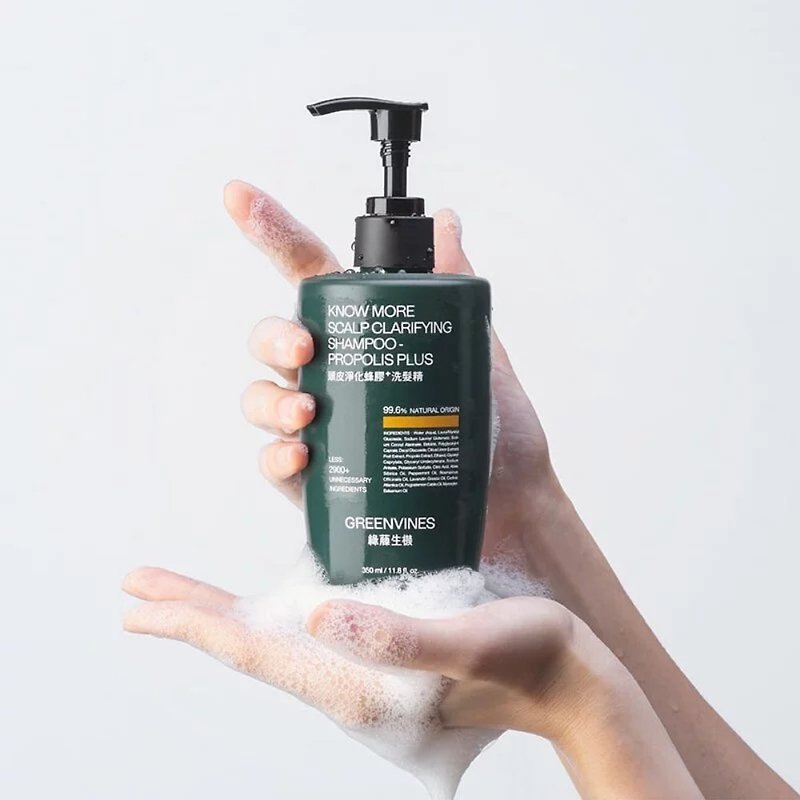 Say goodbye to oily itchy scalp [Green Vine Vitality] Propolis Plus Increment + Scalp Purifying Shampoo 350ml - Shampoos - Other Materials 