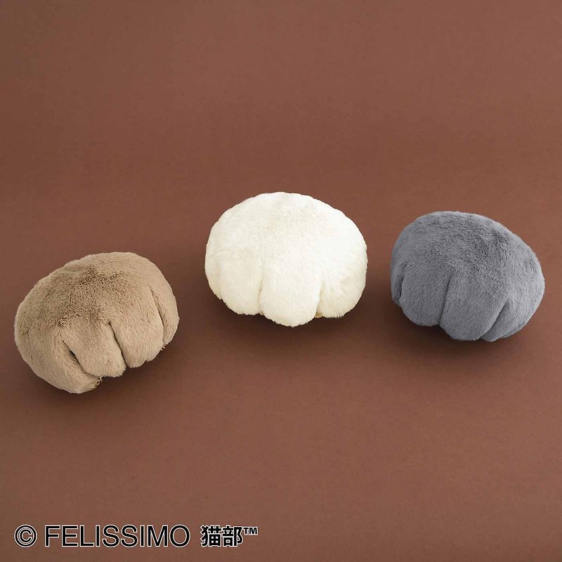 Gyu Otete, Cream Bun Pouch with Cat Paws - Toiletry Bags & Pouches - Other Man-Made Fibers Multicolor