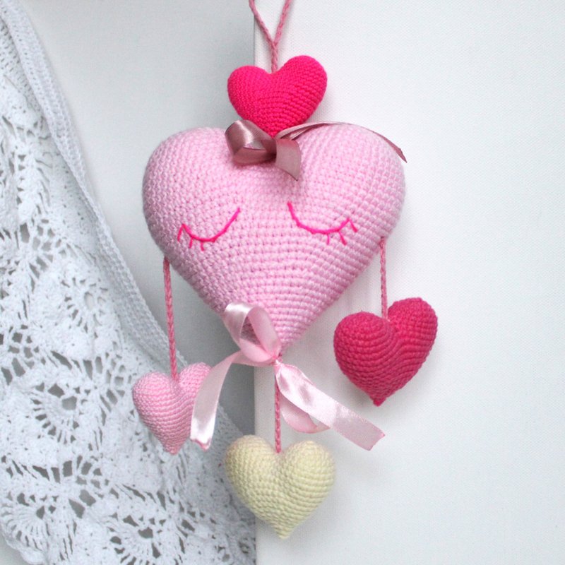 Crochet heart ornament pattern PDF in English Amigurumi heart - 手工藝教學/工具書 - 其他材質 