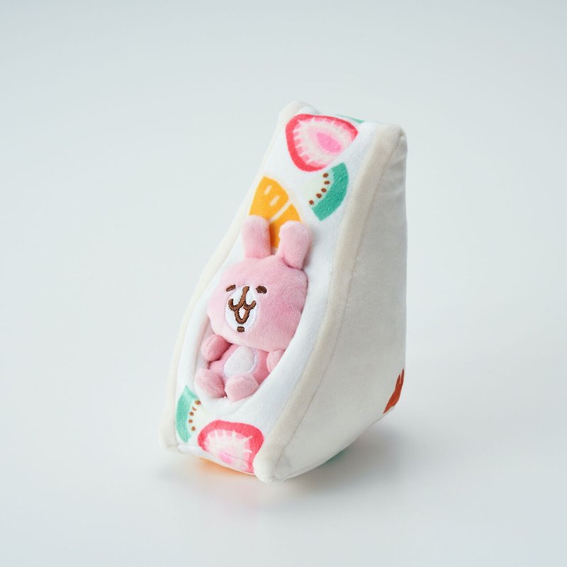 [Kanahei's Little Animals] Clip Series Doll-Pink Bunny Sandwich - ตุ๊กตา - เส้นใยสังเคราะห์ 