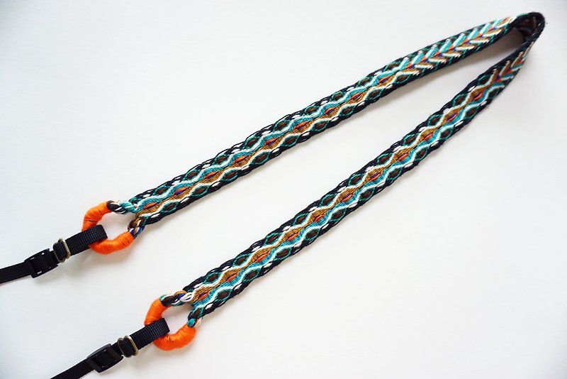 Camera strap (hand-woven ribbon) - Camera Straps & Stands - Cotton & Hemp Multicolor