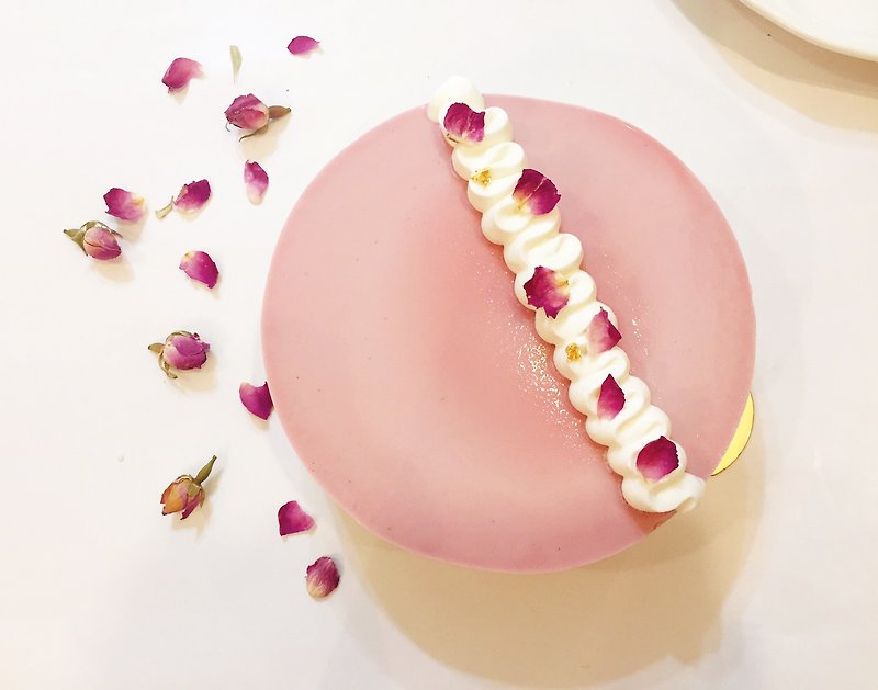 Love Summer - Raspberry Lychee Mousse Cake -6 吋" #Fresh lychee made - เค้กและของหวาน - อาหารสด สีแดง