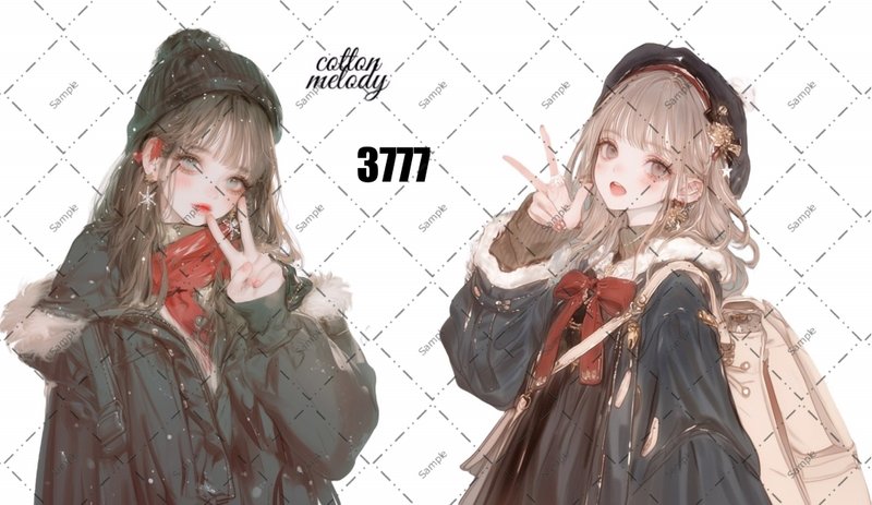 original sticker no.3777 人物ステッカー オリジナルステッカー オリジナル人物ステッカー 装飾ステッカー cotton melody - 貼紙 - 紙 
