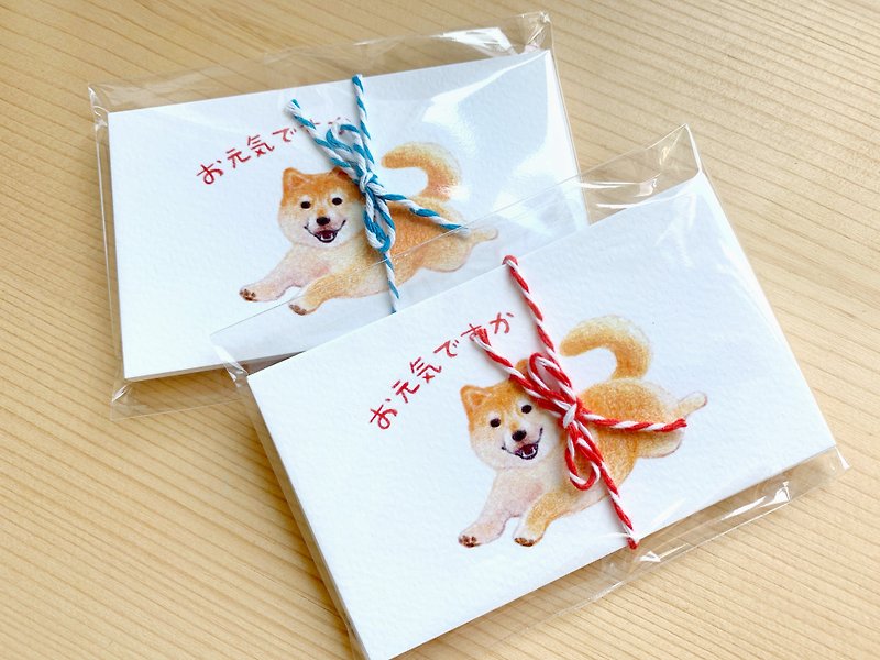 กระดาษ การ์ด/โปสการ์ด ขาว - doggy mini cards / birthday card / thank you card / universal card