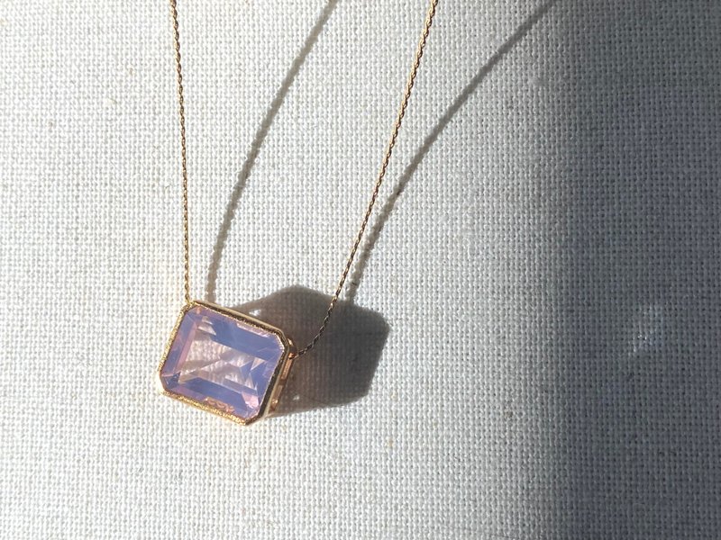 Luminous Amethyst Illusion || Lavender Quartz Pendant, Multi-purpose Locket, Frosted, Sterling Silver, Designer Setting - Necklaces - Sterling Silver Purple