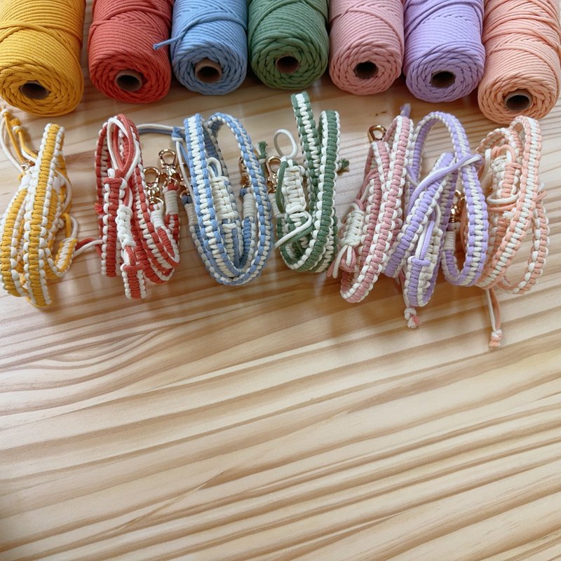 Candy color adjustable length phone cord_Huahua deduction - อื่นๆ - ผ้าฝ้าย/ผ้าลินิน ขาว