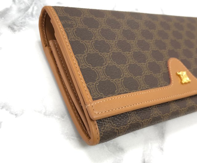 日本直送 名牌中古包 】CELINE セリーヌ マカダム トリオンフ 長財布