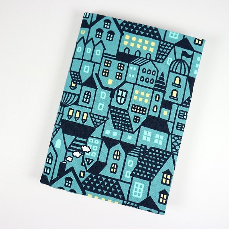 Slipcase cloth book cloth coat - City (Blue) - สมุดบันทึก/สมุดปฏิทิน - วัสดุอื่นๆ สีน้ำเงิน