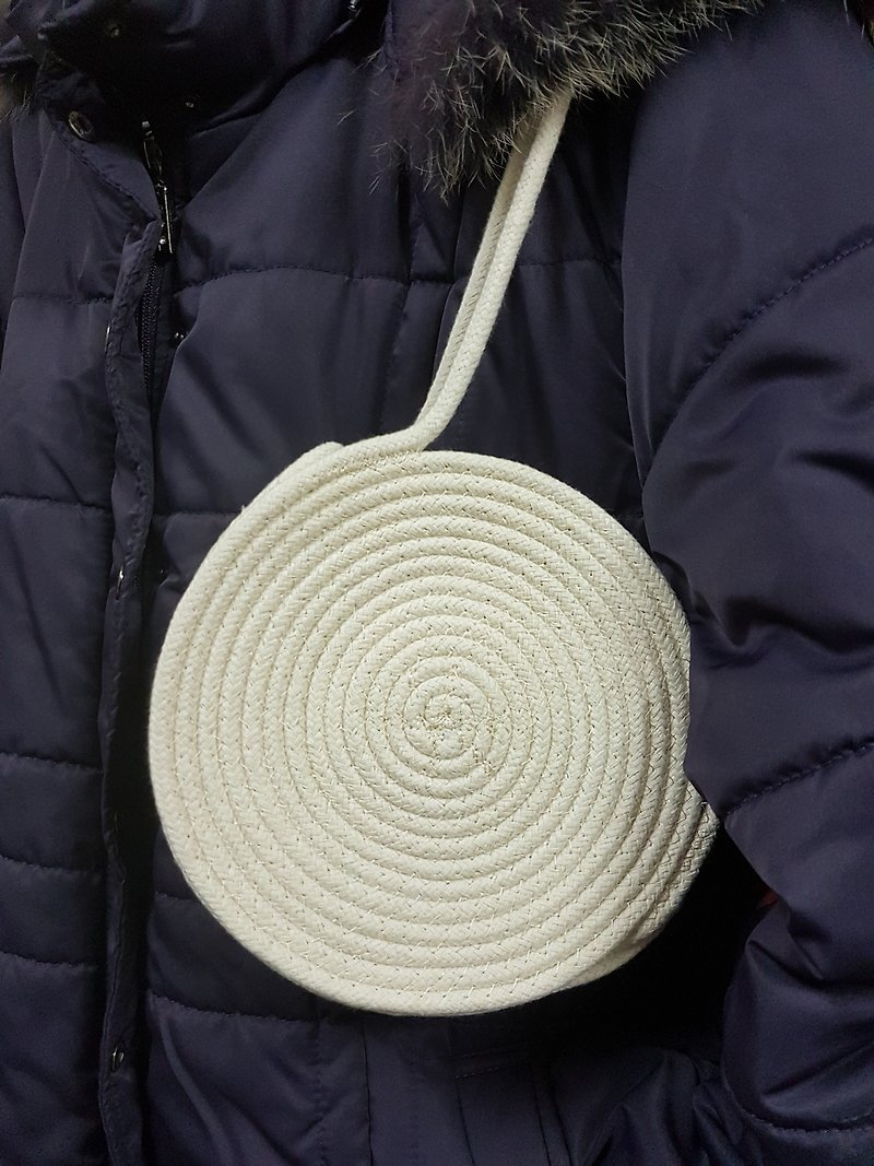 Cotton Rope Carry bag - อื่นๆ - ผ้าฝ้าย/ผ้าลินิน ขาว