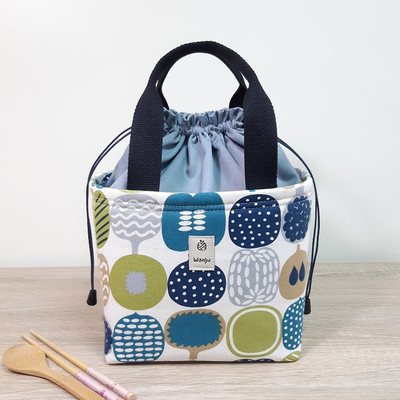 Insulated Bento Bag / Beam Tote Bag / Bento Bag / Carry Tote Bag / Fruit Harvest - Handbags & Totes - Cotton & Hemp Multicolor