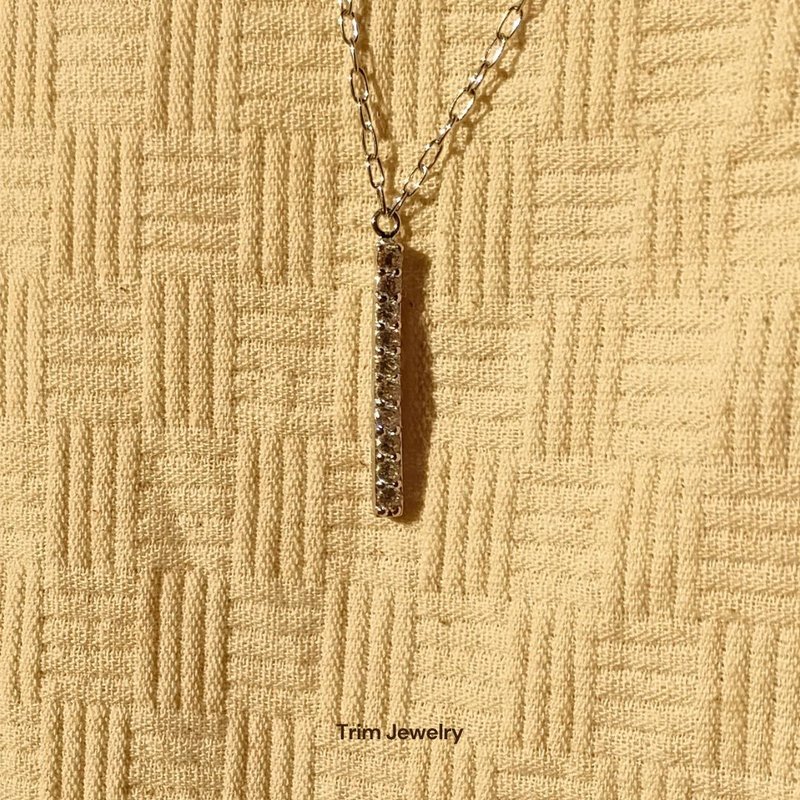 925 Sterling Silver Tree Bark Texture Necklace - 項鍊 - 純銀 銀色