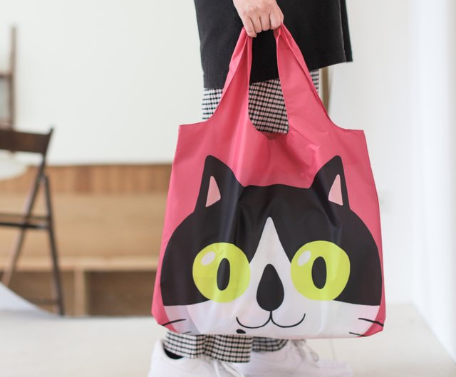 Cat reusable shopping on sale bag