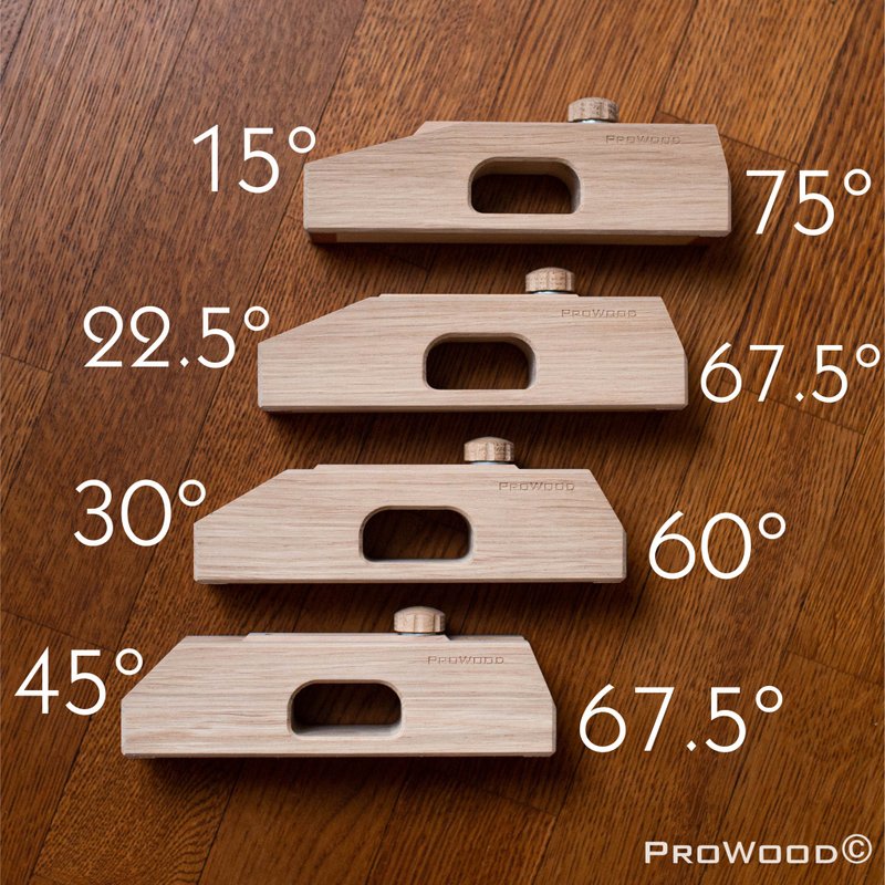 Kumiko Professional Kit 4 pcs oak - 15,75 30,60,45,22.5,67.5, angles. - งานไม้/ไม้ไผ่/ตัดกระดาษ - ไม้ 