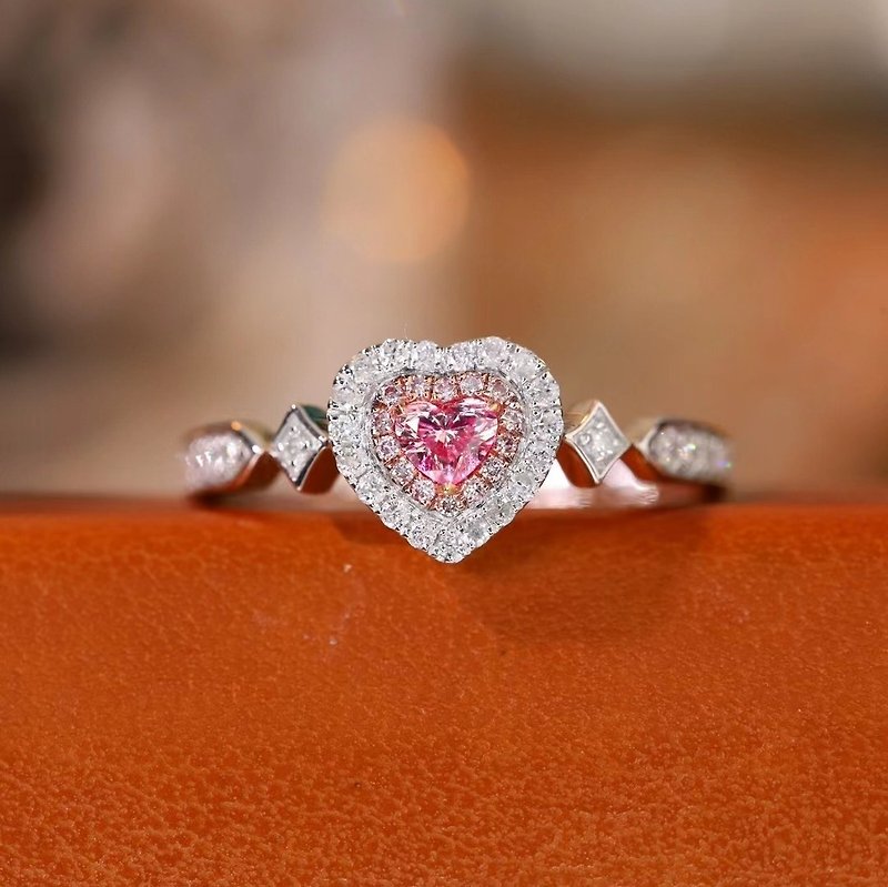 Angel Heart Pink Diamond 18K Ring - General Rings - Gemstone Pink