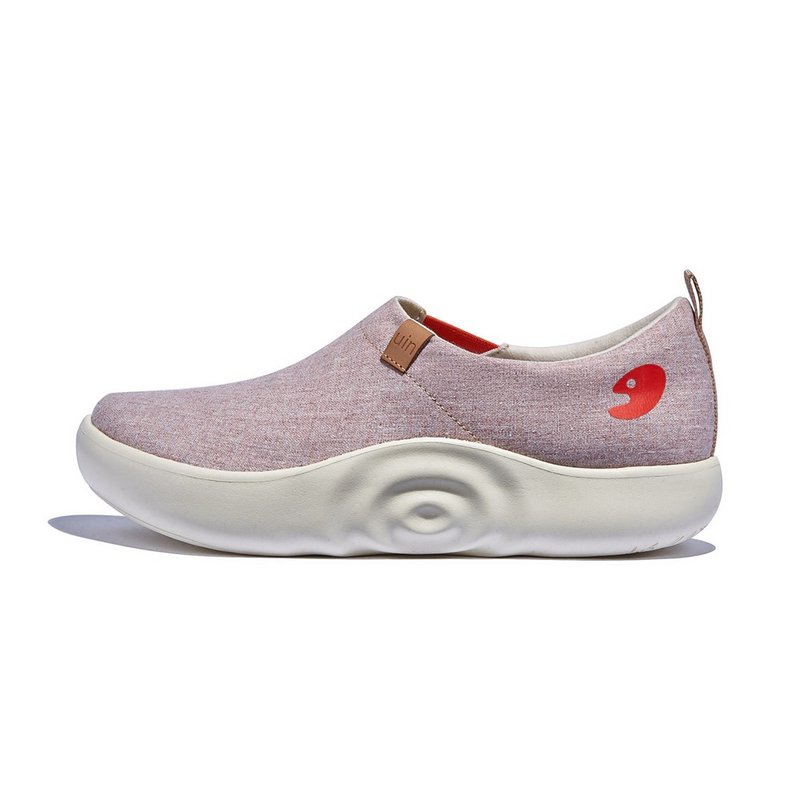 [Uin] Spanish original design | Toledo 10 white peach pink painted casual women's shoes - Women's Casual Shoes - Other Materials Multicolor