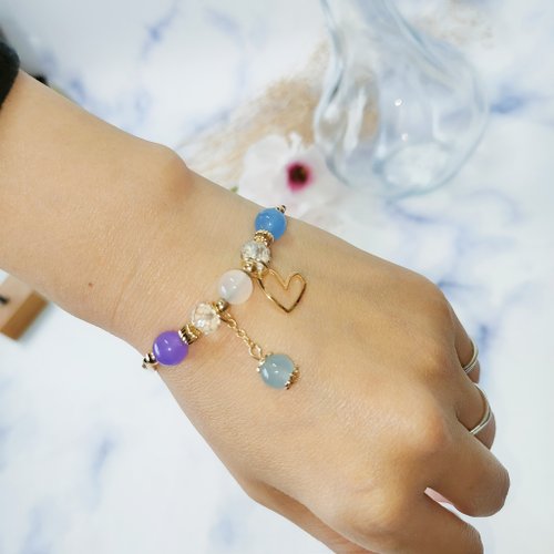 ユッキー様おまとめカラフルカルセドニー ブレスレット 10-40 ユッキー