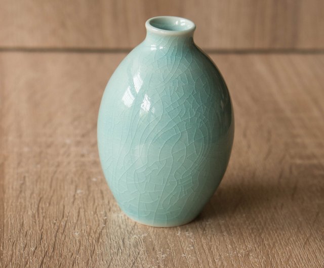 海のブルーの花瓶 - ショップ Two Potters 花瓶・植木鉢 - Pinkoi