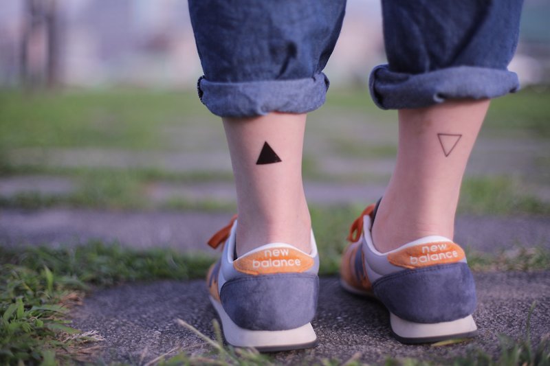 Paper Temporary Tattoos Black - Deerhorn design / antler tattoo tattoo sticker geometric figure triangle star arrow simple