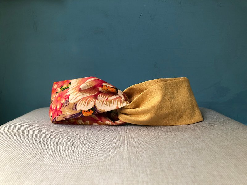 Shuangpin headband / Hakka bedding-gold / Hakka flower cloth