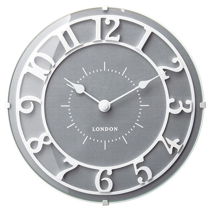 Urea- classic style desk clock (gray) - Clocks - Wood Gray