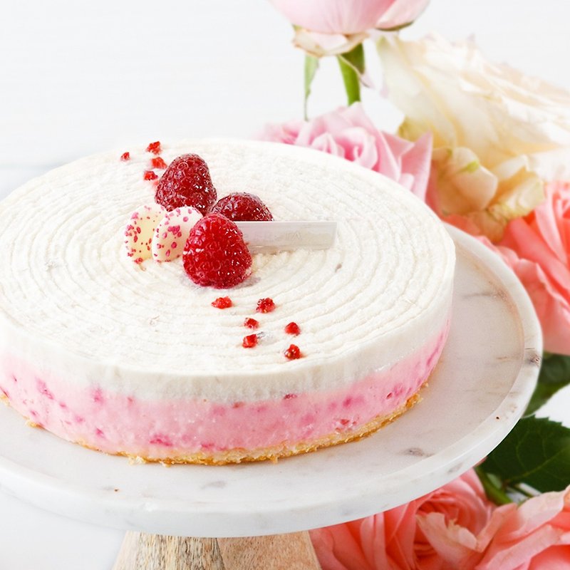 【LeFRUTA RONAL】 Rose Evelyn / Rose Lychee Raspberry Cheese 6 " - Cake & Desserts - Fresh Ingredients Pink