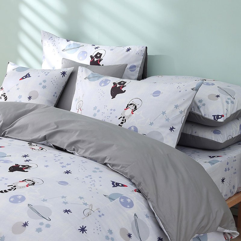 Hongyu 100% American cotton thin quilt cover/dual-purpose quilt cover Star Sleepwalking - เครื่องนอน - ผ้าฝ้าย/ผ้าลินิน สีน้ำเงิน