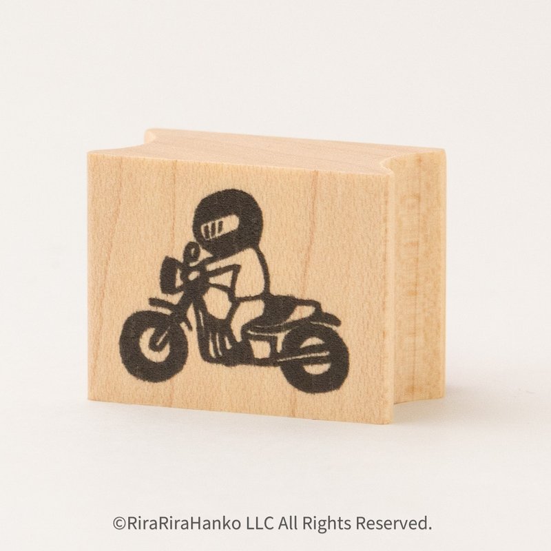ライダーくん*20mmx26mm*ラバースタンプ*R1004 - 印章/印台 - 木頭 