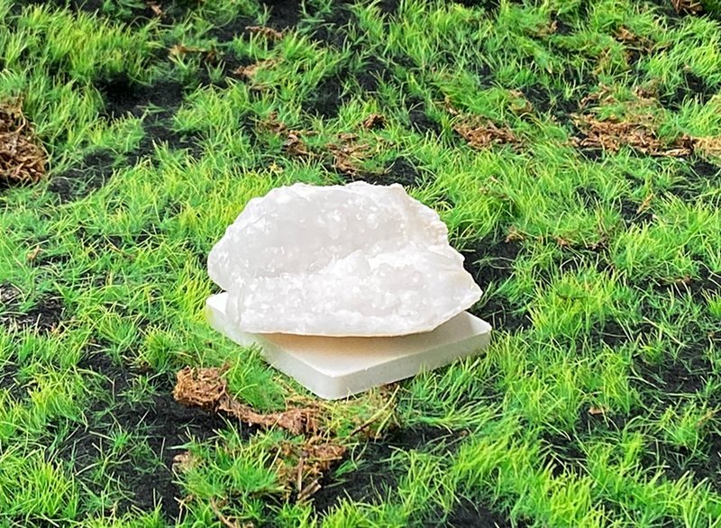 天然原礦晶瑩剔透瑪瑙白晶簇 消磁淨化 療癒 風水 快速出貨 - 擺飾/家飾品 - 水晶 白色