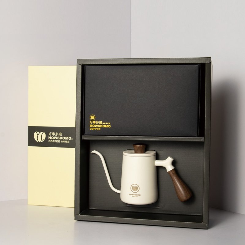 600ml coffee gift box (walnut hand brewing pot + 20 bags of filter coffee) - Costume - กาแฟ - สารสกัดไม้ก๊อก สีนำ้ตาล