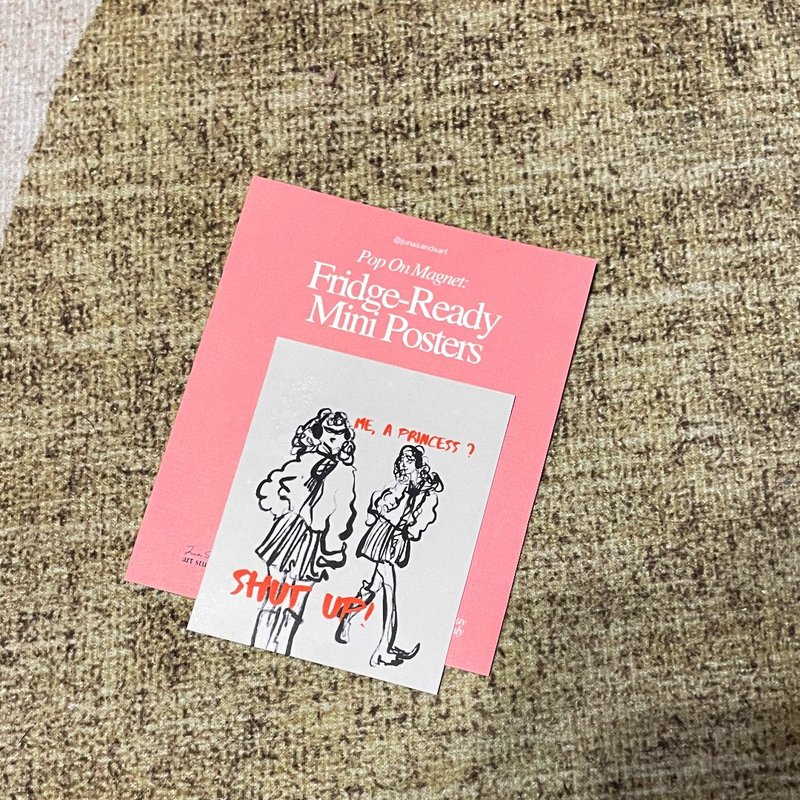 Fridge-Ready Magnet 迷你海報磁鐵貼-Not A Princess - 磁鐵 - 其他材質 粉紅色