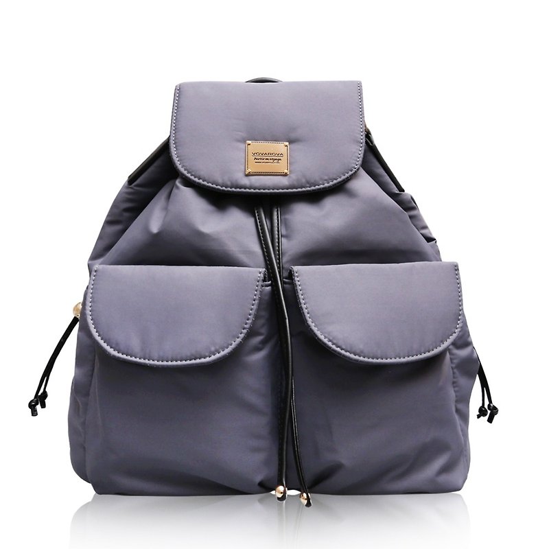 2 Way Drawstring Backpack - Grey - Backpacks - Other Man-Made Fibers Gray