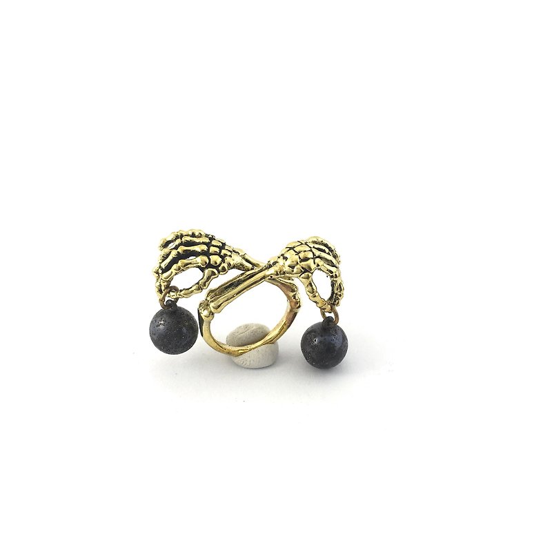 Zodiac Scaly bone ring is for Libra in Brass and oxidized antique color ,Rocker jewelry ,Skull jewelry,Biker jewelry
