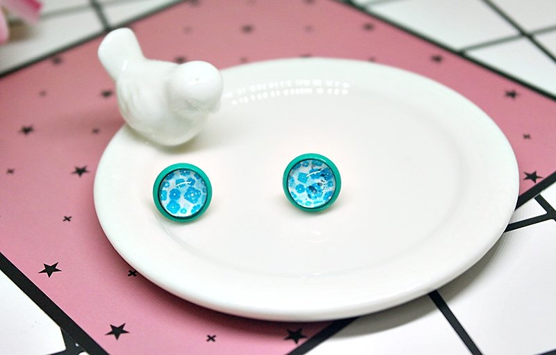 Time Gemstone<Green Paint Earrings>-Earring Style-Limited X1- <<Micro-NG Products>>-Free Shipping by Mail- - Earrings & Clip-ons - Acrylic Green