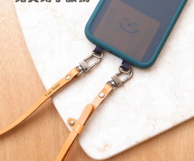 Genuine leather mobile phone strap decompression strap