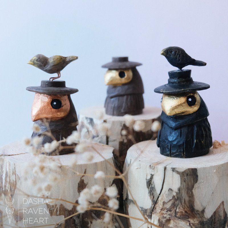 Plague doctors - Stuffed Dolls & Figurines - Wood Brown